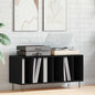 JUNG Vida Schallplattenschrank Schwarz Eichen-Optik 100 x 38 x 48 cm