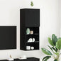 JUNG Vida TV-Schrankset Schwarz Eichen-Optik 40,5 x 30 x 102 cm