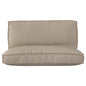 JUNG Vida Palettenkissenset 2 pcs Taupe Oxford-Stoff