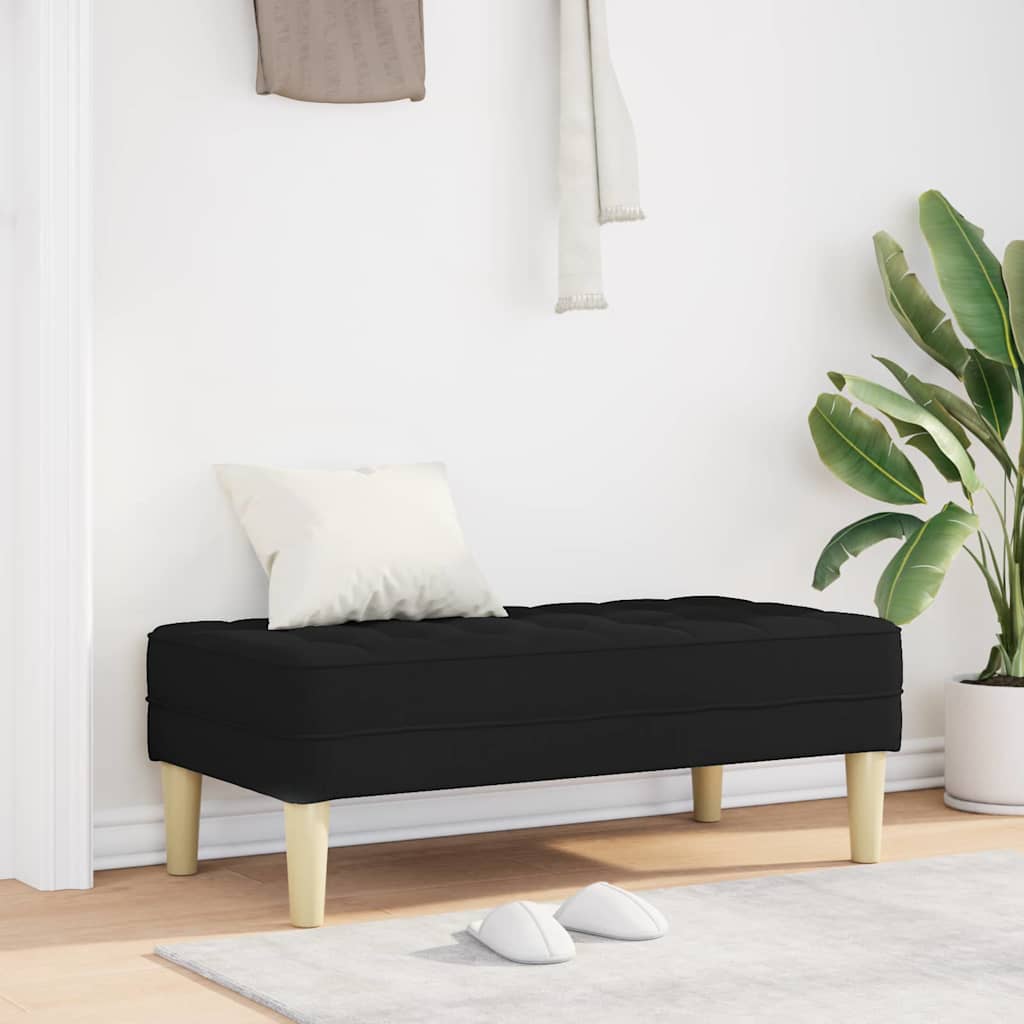 JUNG Vida Bank mit Kissen Schwarz 113 x 57 x 39 cm Stoff