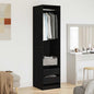 JUNG Vida Kleiderschrank Schwarz Eichen-Optik 50 x 50 x 200 cm