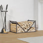 JUNG Vida Brennholzregal Schwarz 70x43x34,5 cm Kaltgewalzter Stahl