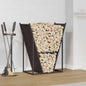 JUNG Vida Brennholzregal Schwarz 69,5x35x81 cm Kaltgewalzter Stahl