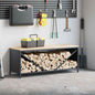 JUNG Vida Brennholzregal mit Holzplatte Anthrazit 100,5x35,5x40 cm