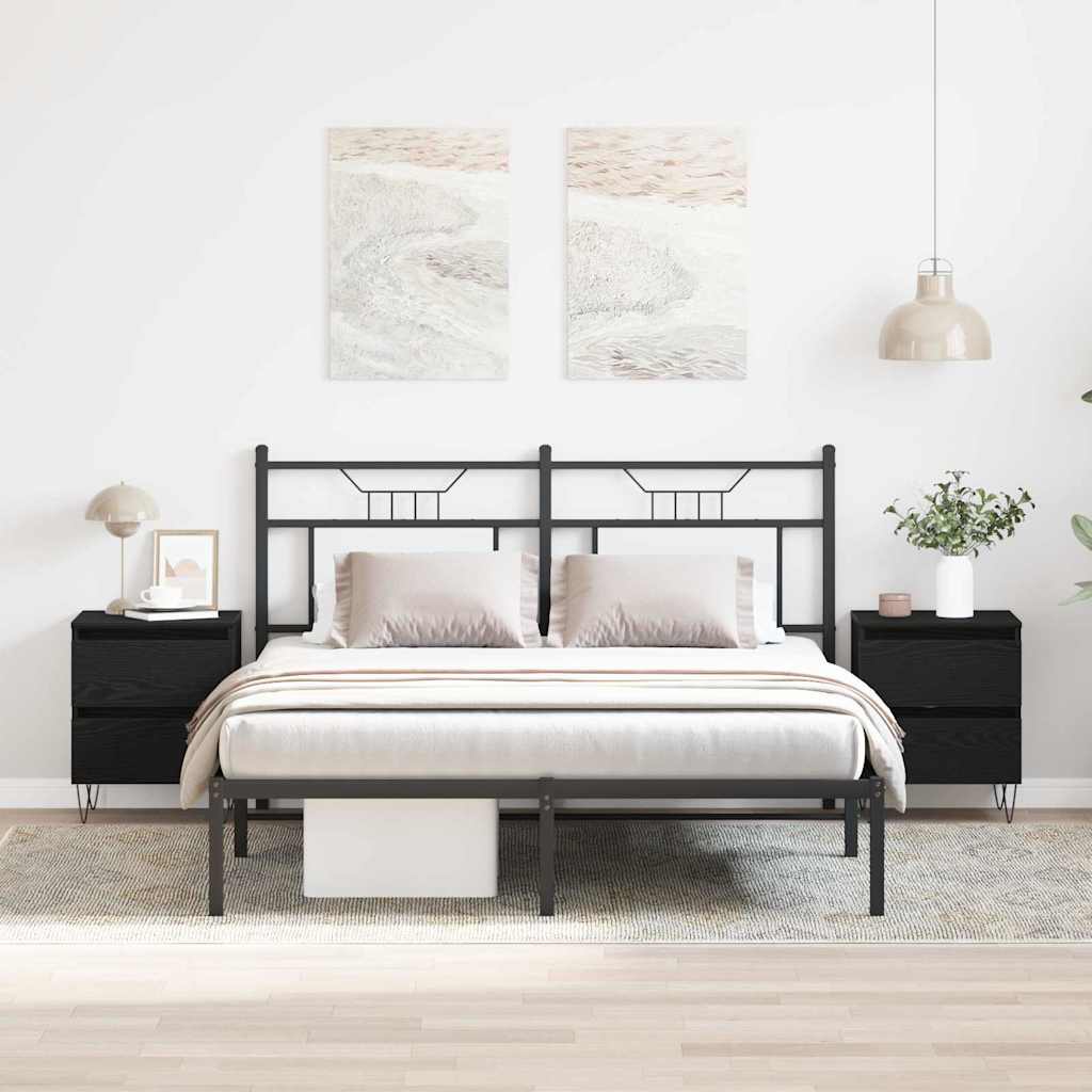 JUNG Vida Nachttisch 2 pcs Schwarze Eiche 40 x 35 x 50 cm Holzwerkstoff