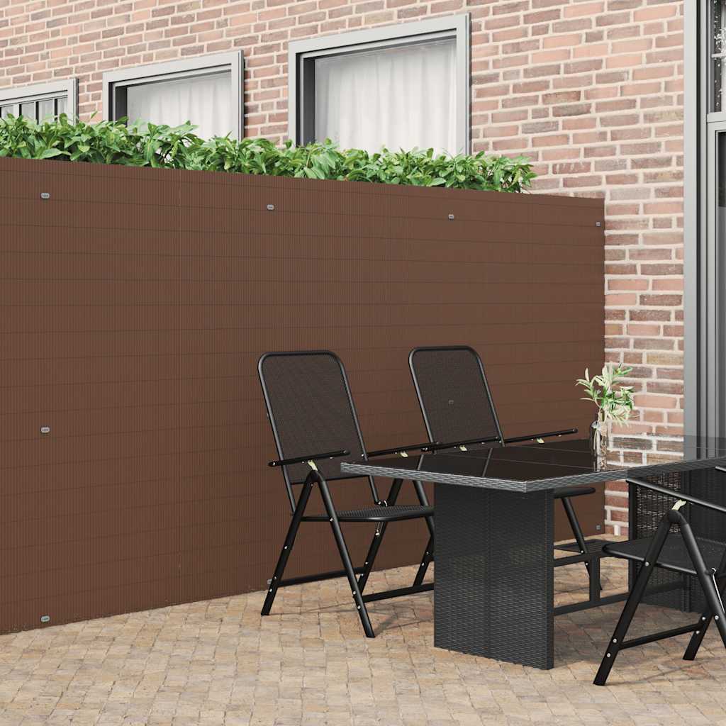 JUNG Vida Gartenzaun Doppelseitig Braun 1,8x5 m PVC