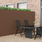JUNG Vida Gartenzaun Doppelseitig Braun 1,8x5 m PVC