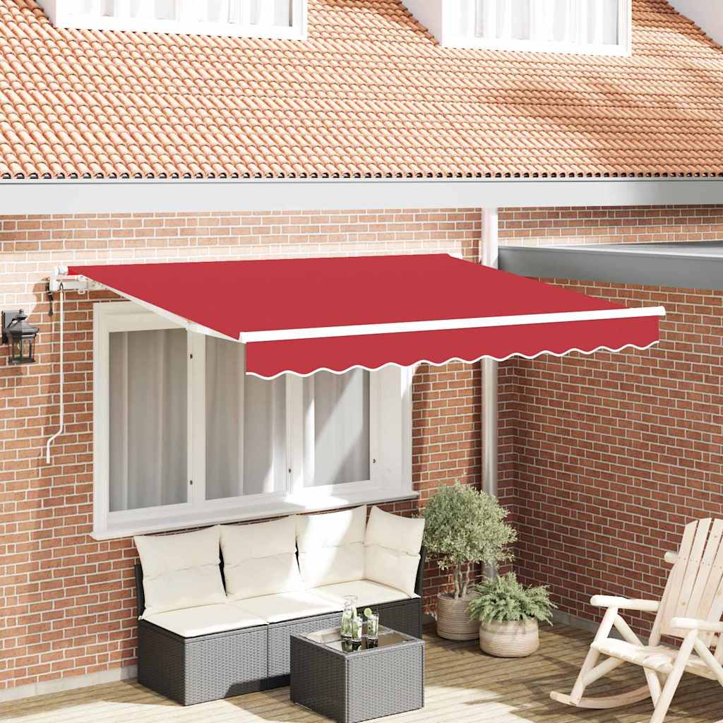 JUNG Vida Einziehbare Markise Rot 350 x 200 cm Stoff