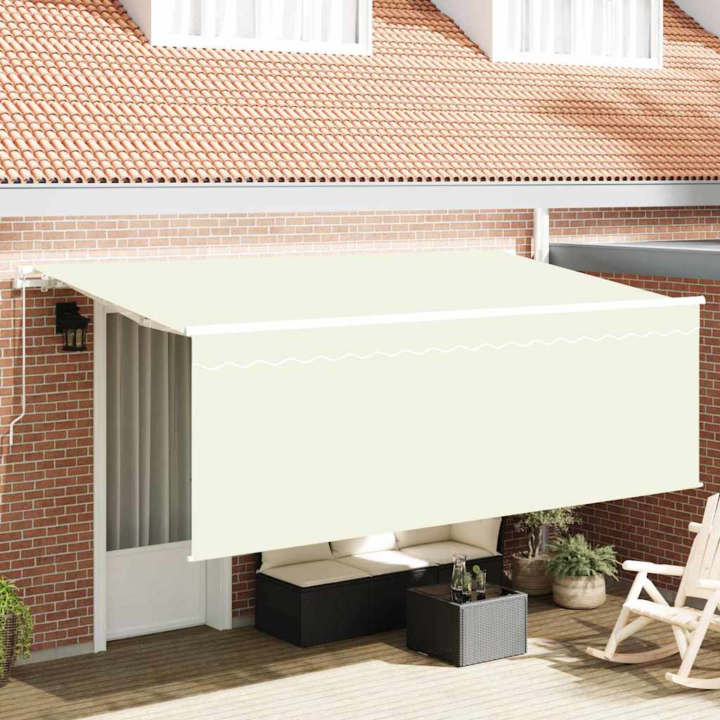 JUNG Vida Einziehbare Markise Creme 400 x 200 cm Polyester und Aluminium