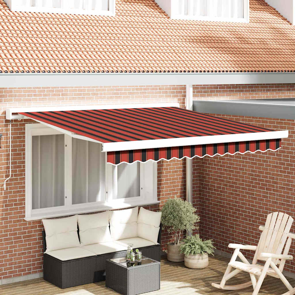 JUNG Vida Einziehbare Markise Rot und Schwarz 300 x 250 cm