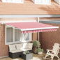 JUNG Vida Markise Rot und Weiß 300 x 250 x 165 cm Polyester und Aluminium