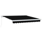 JUNG Vida Einziehbare Markise Schwarz 300 x 250 cm Stoff und Metall