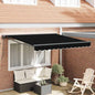JUNG Vida Einziehbare Markise Schwarz 300 x 250 cm Polyester und Metall