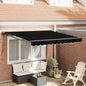 JUNG Vida Einziehbare Markise Schwarz 300 x 250 cm Polyester und Metall