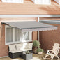 JUNG Vida Einziehbare Markise Hellgrau 300 x 250 cm Polyester und Metall