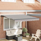 JUNG Vida Einziehbare Markise Hellgrau 300 x 250 cm Polyester und Metall