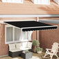 JUNG Vida Einziehbare Markise Schwarz 350 x 250 cm Stoff