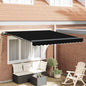 JUNG Vida Einziehbare Markise Schwarz 350 x 250 cm Stoff und Aluminium
