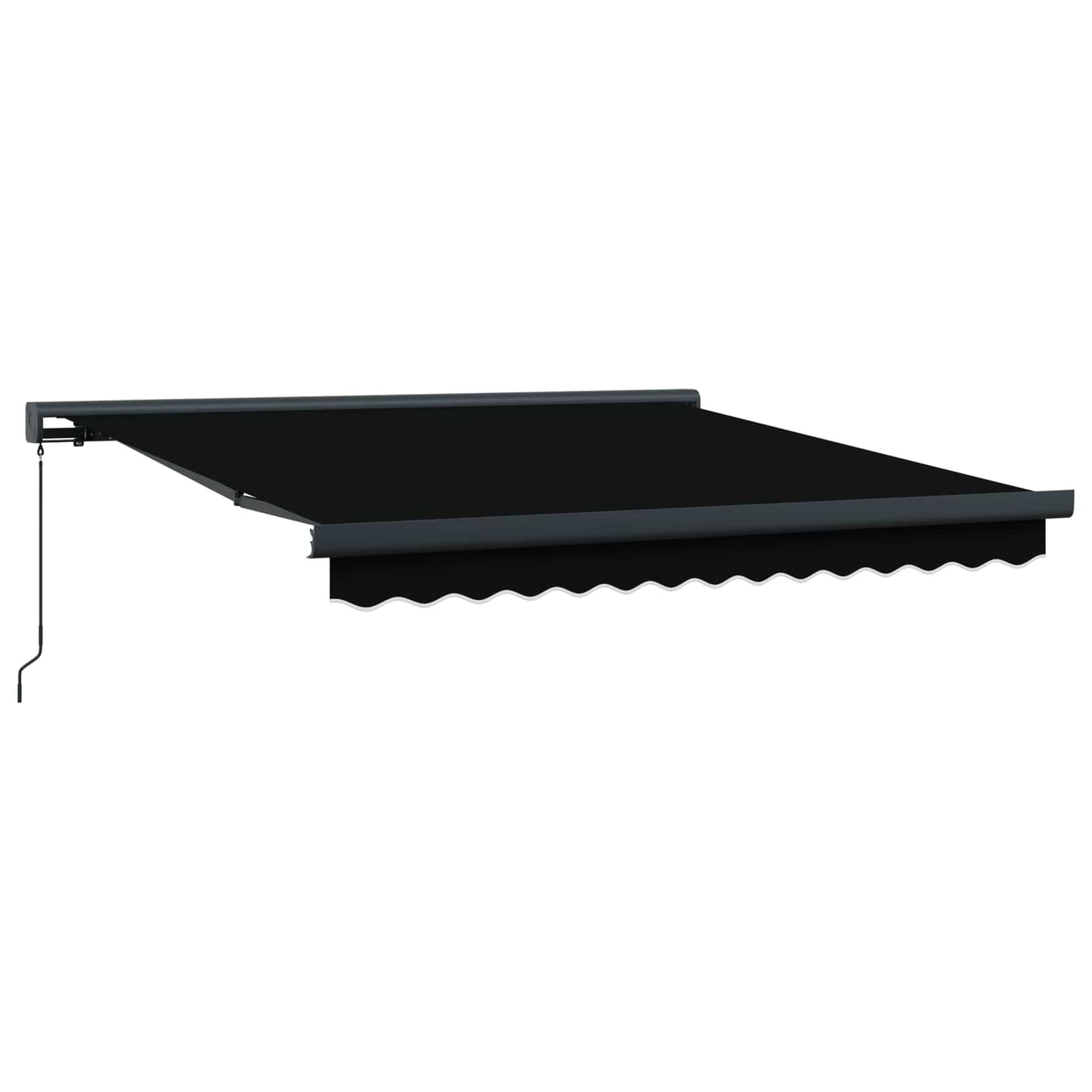 JUNG Vida Einziehbare Markise Schwarz 350 x 250 cm Stoff und Metall