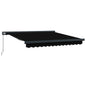 JUNG Vida Einziehbare Markise Schwarz 350 x 250 cm Stoff und Metall