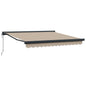 JUNG Vida Markise Beige 350 x 250 x 165 cm Polyester und Aluminium