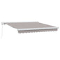 JUNG Vida Einziehbare Markise Hellgrau 350 x 250 cm Stoff und Metall