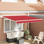 JUNG Vida Einziehbare Markise Rot 350 x 250 cm Polyester und Aluminium