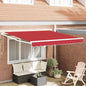 JUNG Vida Einziehbare Markise Rot 350 x 250 cm Polyester und Aluminium