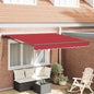 JUNG Vida Einziehbare Markise Rot 350 x 250 cm Polyester und Metall