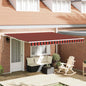 JUNG Vida Einziehbare Markise Orange und Braun 400 x 300 cm Stoff