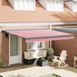 JUNG Vida Markise Rot und Weiß 400 x 300 x 165 cm Polyester und Aluminium
