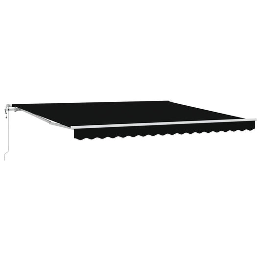 JUNG Vida Einziehbare Markise Schwarz 400 x 300 cm Stoff