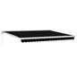 JUNG Vida Einziehbare Markise Schwarz 400 x 300 cm Stoff und Metall