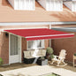 JUNG Vida Einziehbare Markise Rot 400 x 300 cm Polyester und Aluminium