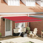 JUNG Vida Einziehbare Markise Rot 400 x 300 cm Stoff und Aluminium