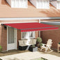 JUNG Vida Einziehbare Markise Rot 400 x 300 cm Polyester und Metall