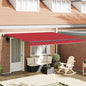 JUNG Vida Einziehbare Markise Rot 400 x 350 cm Polyester und Stahl