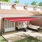JUNG Vida Einziehbare Markise Rot 600 x 350 cm Polyester und Aluminium