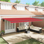 JUNG Vida Einziehbare Markise Rot 600 x 350 cm Stoff und Aluminium