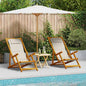 JUNG Vida Liegestuhl 2 pcs Braun 61.5 x 123 x 82cm Massivholz Akazie