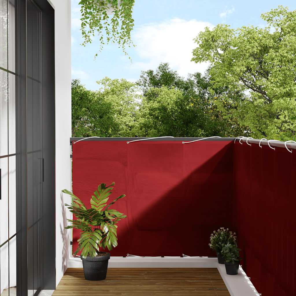 JUNG Vida Balkon-Sichtschutz Rot 120x700 cm 100% Polyester-Oxford