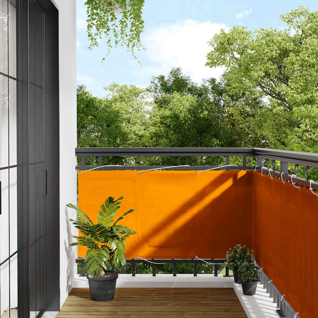 JUNG Vida Balkon-Sichtschutz Orange 75x800 cm 100 % Polyester-Oxford