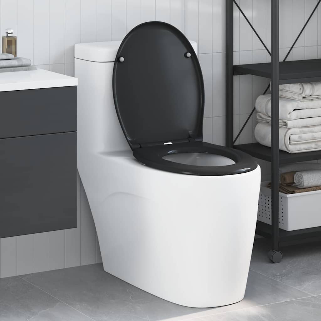 JUNG Vida Toilettensitz Schwarz 47 x 37 x 4 cm Duroplast