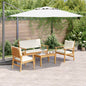 JUNG Vida Gartensofa-set 4 pcs Braun 120 x 65,5 x 79 cm Massivholz Akazie