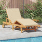 JUNG Vida Sonnenliege 2 pcs Beige 40 x 40 x 40cm Massivholz Akazie