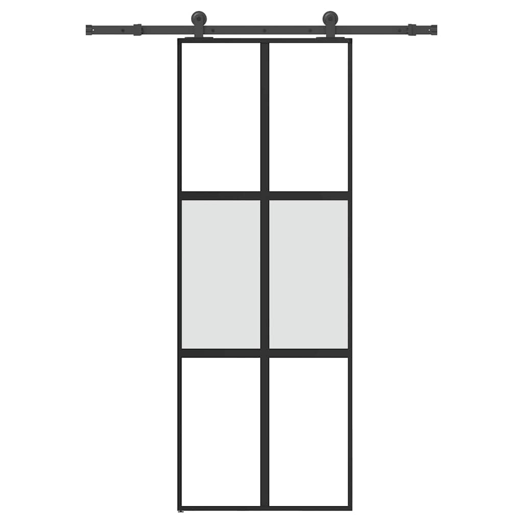 JUNG Vida Schiebetür mit Beschlag 76x205 cm Hartglas & Aluminium