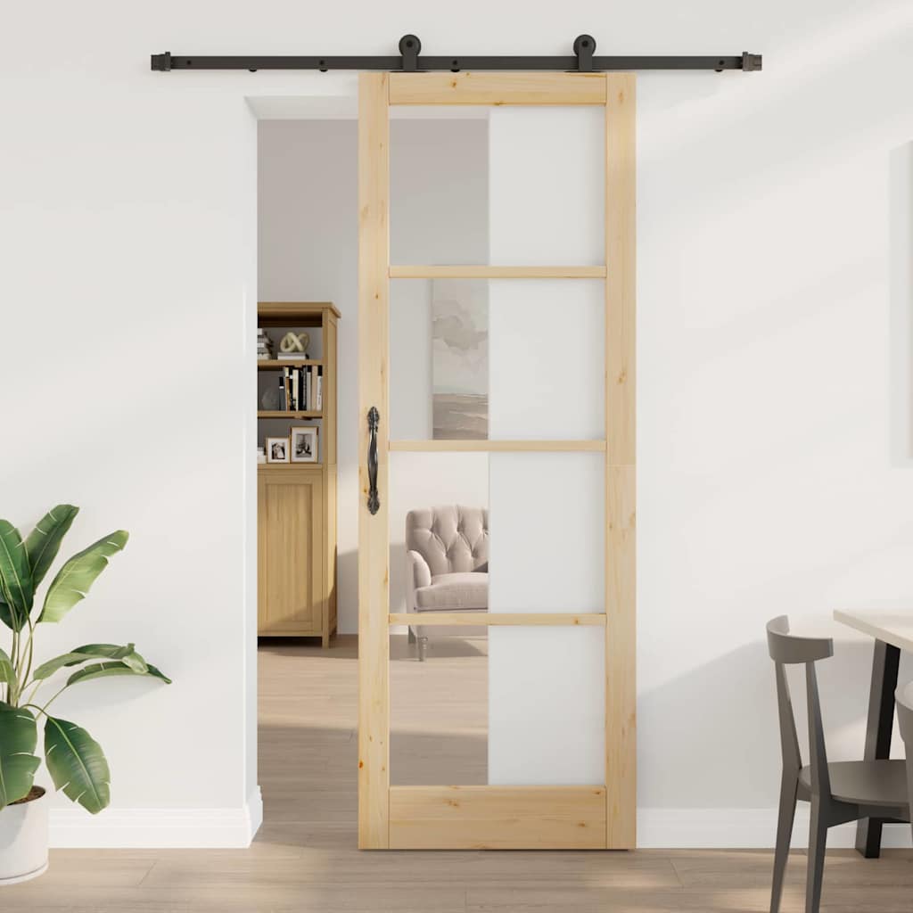 JUNG Vida Schiebetür ORKDAL Natürlich und Schwarz 83 x 232 cm