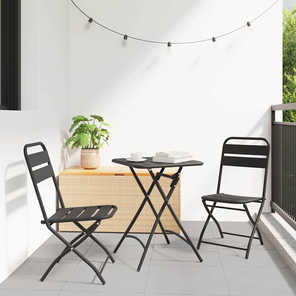 JUNG Vida Gartenklappstuhl 2 pcs Anthrazit 42 x 52 x 82 cm