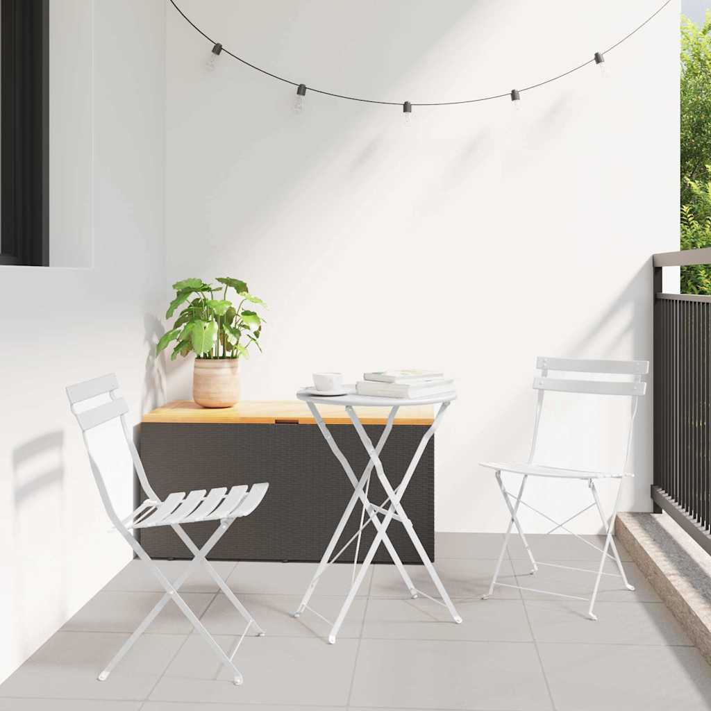 JUNG Vida Gartenklappstuhl 2 pcs Weiß 42 x 46 x 82cm Metall