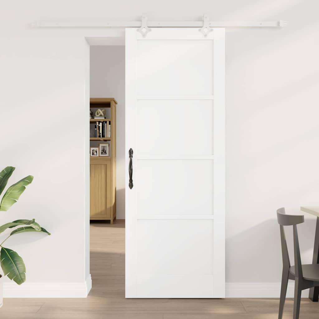 JUNG Vida Schiebetür Weiß 78 x 211 cm Massives Kiefernholz